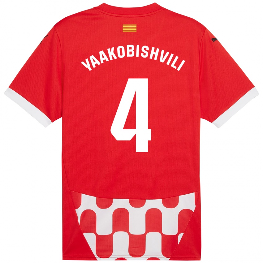 Kinder Antal Yaakobishvili #4 Rot Weiß Heimtrikot Trikot 2024/25 T-Shirt Österreich