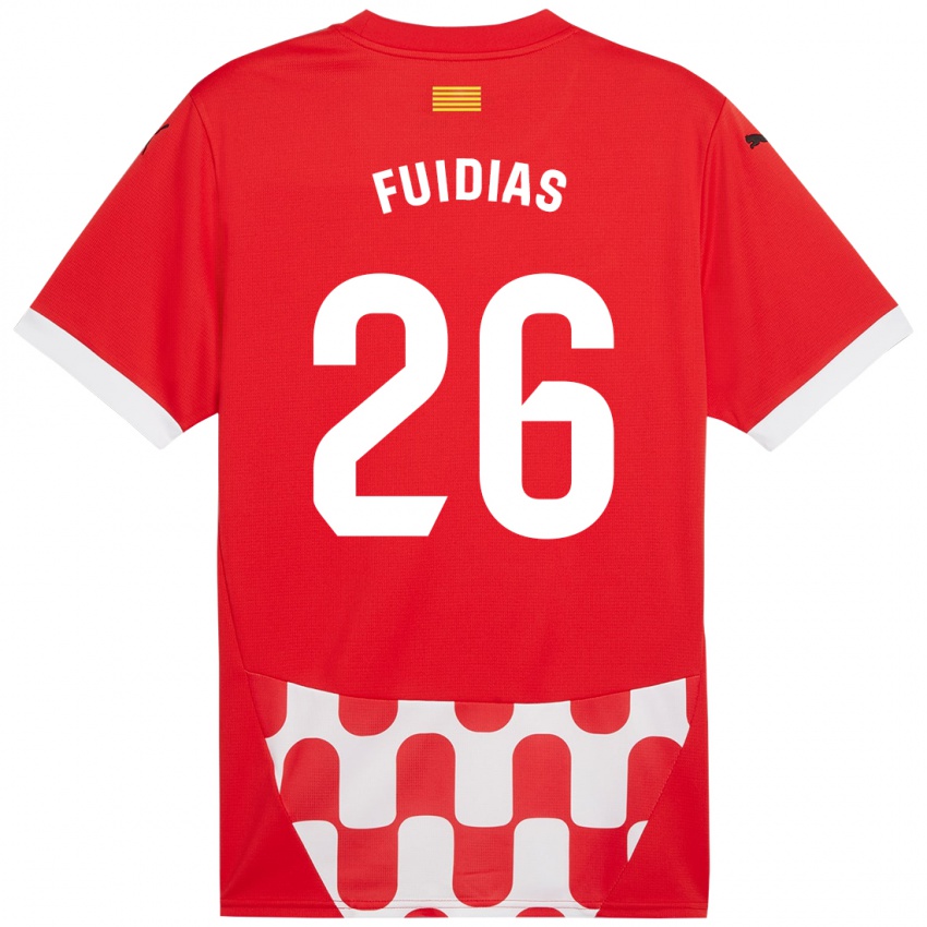 Kinder Toni Fuidias #26 Rot Weiß Heimtrikot Trikot 2024/25 T-Shirt Österreich