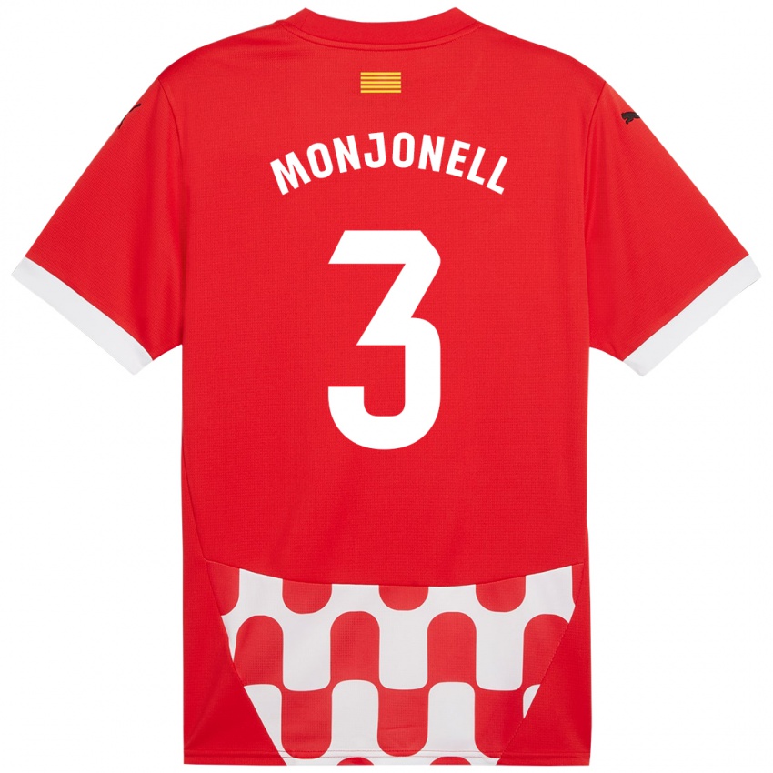 Kinder Eric Monjonell #3 Rot Weiß Heimtrikot Trikot 2024/25 T-Shirt Österreich