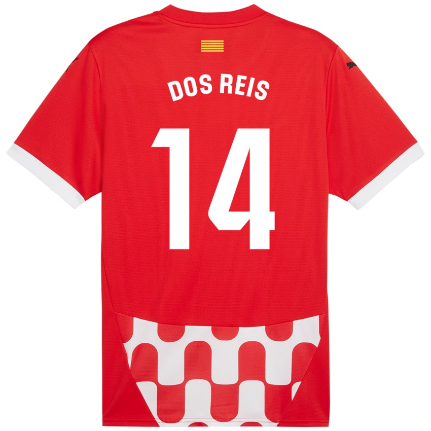 Kinder Leo Dos Reis #14 Rot Weiß Heimtrikot Trikot 2024/25 T-Shirt Österreich