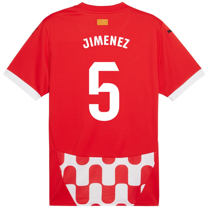 Kinder Ángela Jiménez #5 Rot Weiß Heimtrikot Trikot 2024/25 T-Shirt Österreich