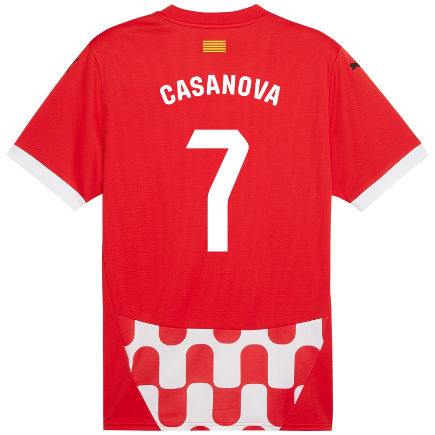 Kinder Àstrid Casanova #7 Rot Weiß Heimtrikot Trikot 2024/25 T-Shirt Österreich