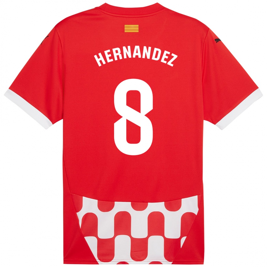 Kinder Sofia Hernández #8 Rot Weiß Heimtrikot Trikot 2024/25 T-Shirt Österreich