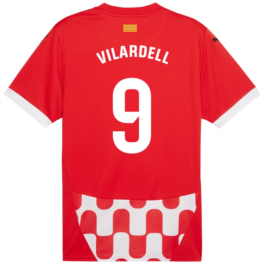 Kinder Júlia Vilardell #9 Rot Weiß Heimtrikot Trikot 2024/25 T-Shirt Österreich