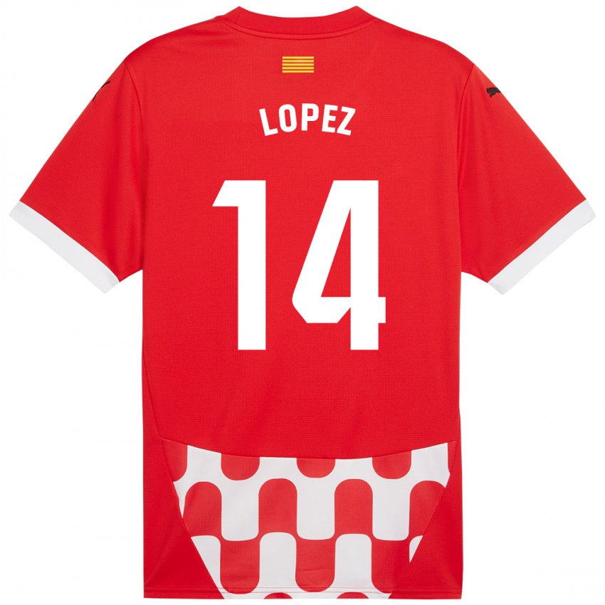 Kinder Judith López #14 Rot Weiß Heimtrikot Trikot 2024/25 T-Shirt Österreich