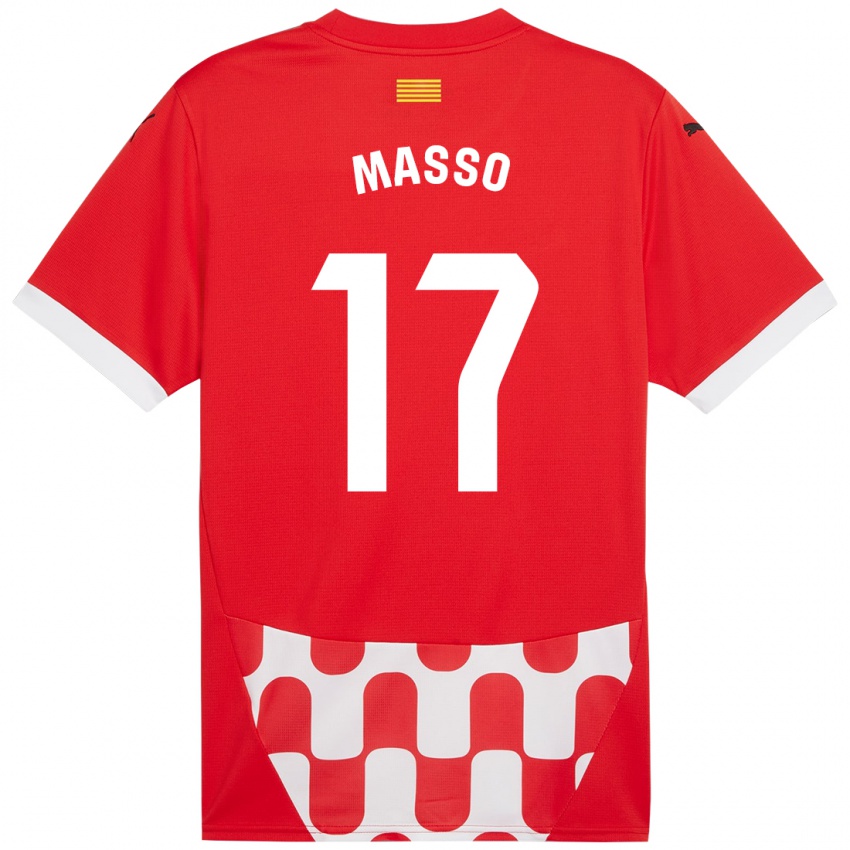 Kinder Ainoa Massó #17 Rot Weiß Heimtrikot Trikot 2024/25 T-Shirt Österreich