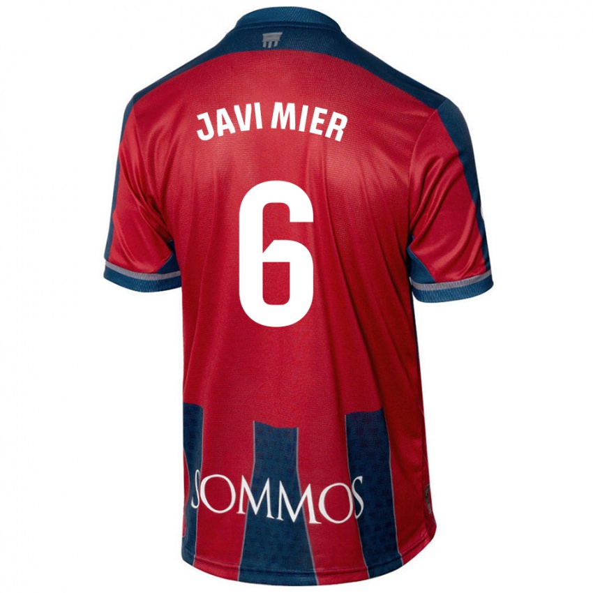 Kinder Javi Mier #6 Rot Blau Heimtrikot Trikot 2024/25 T-Shirt Österreich