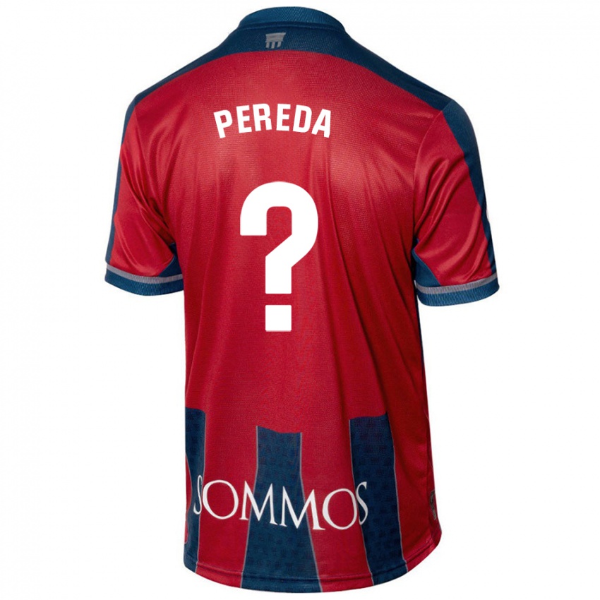 Kinder Adrián Pereda #0 Rot Blau Heimtrikot Trikot 2024/25 T-Shirt Österreich