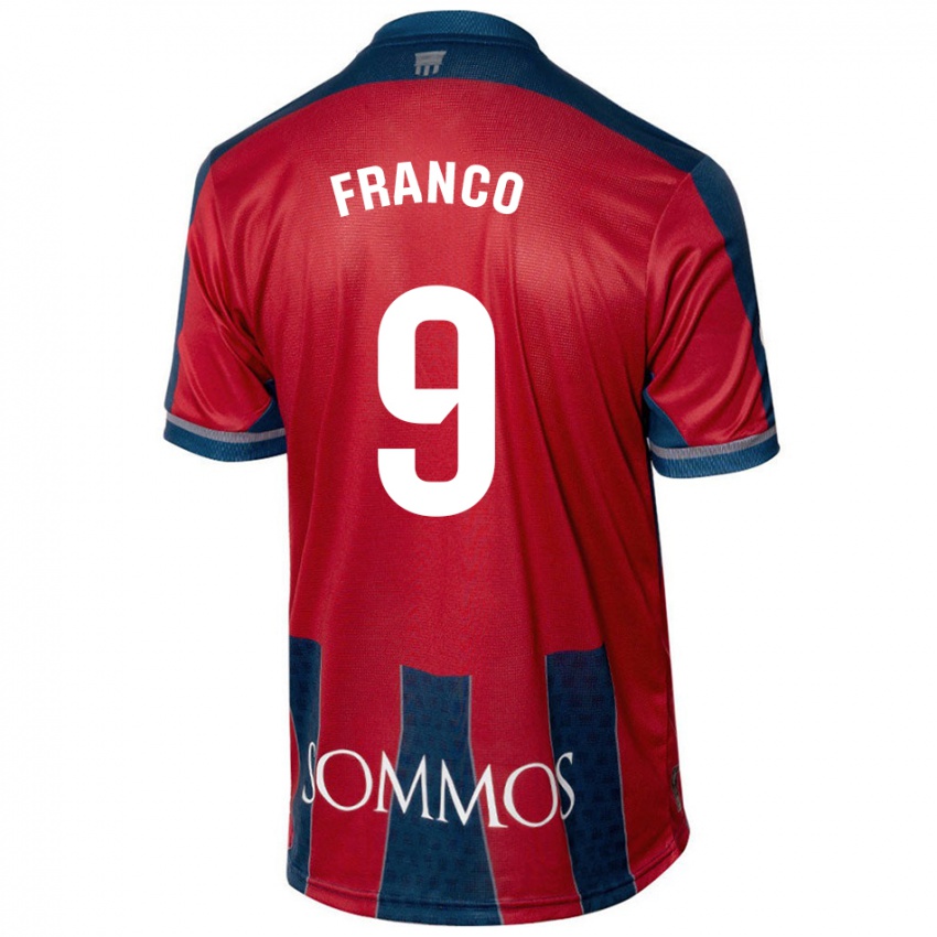 Kinder Santi Franco #9 Rot Blau Heimtrikot Trikot 2024/25 T-Shirt Österreich