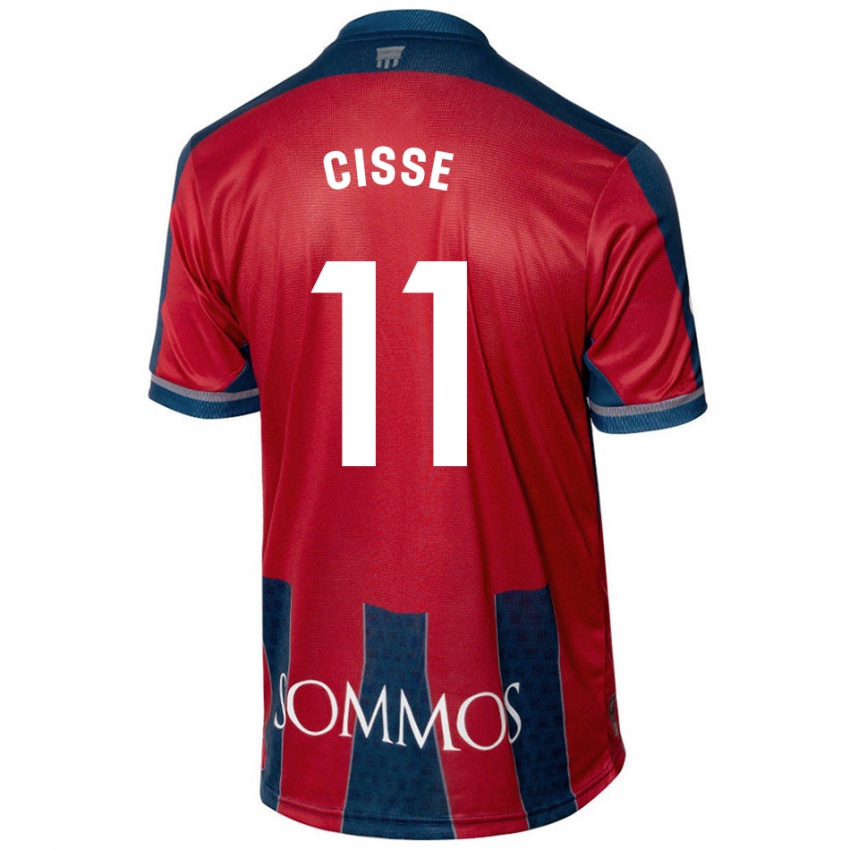 Kinder Bakary Cissé #11 Rot Blau Heimtrikot Trikot 2024/25 T-Shirt Österreich