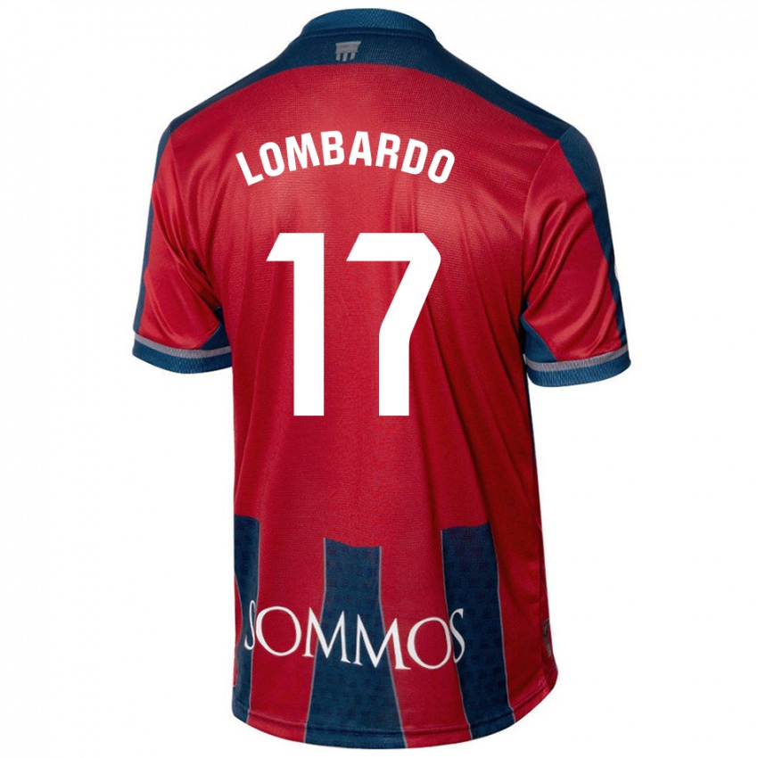 Kinder Enzo Lombardo #17 Rot Blau Heimtrikot Trikot 2024/25 T-Shirt Österreich