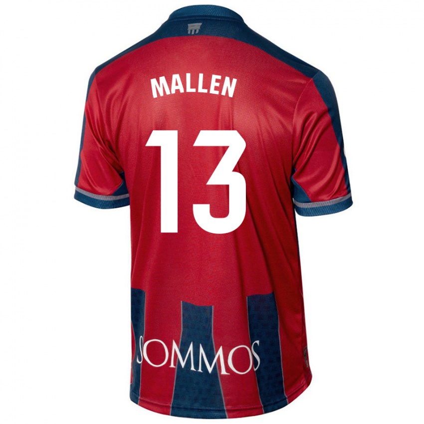 Kinder Lucía Mallén #13 Rot Blau Heimtrikot Trikot 2024/25 T-Shirt Österreich