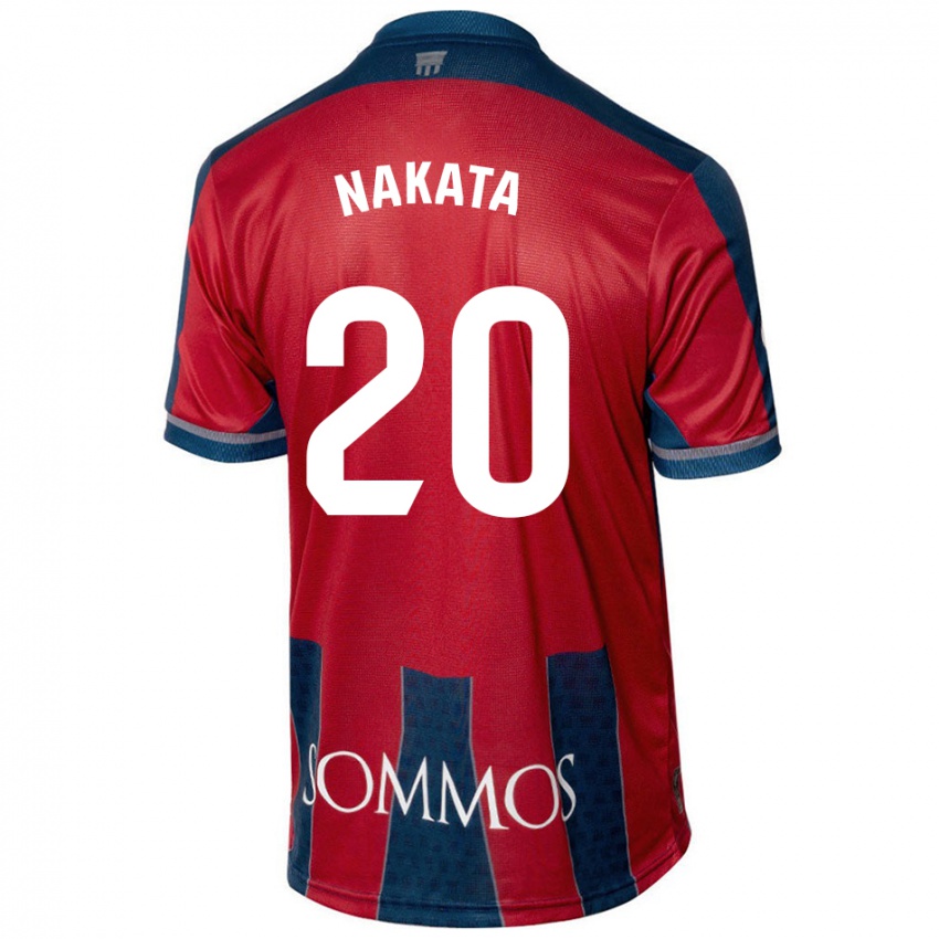 Kinder Yuki Nakata #20 Rot Blau Heimtrikot Trikot 2024/25 T-Shirt Österreich