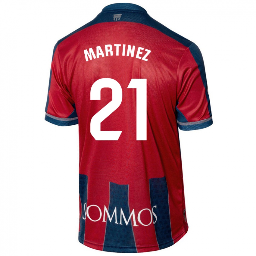 Kinder Alejandra Martínez #21 Rot Blau Heimtrikot Trikot 2024/25 T-Shirt Österreich