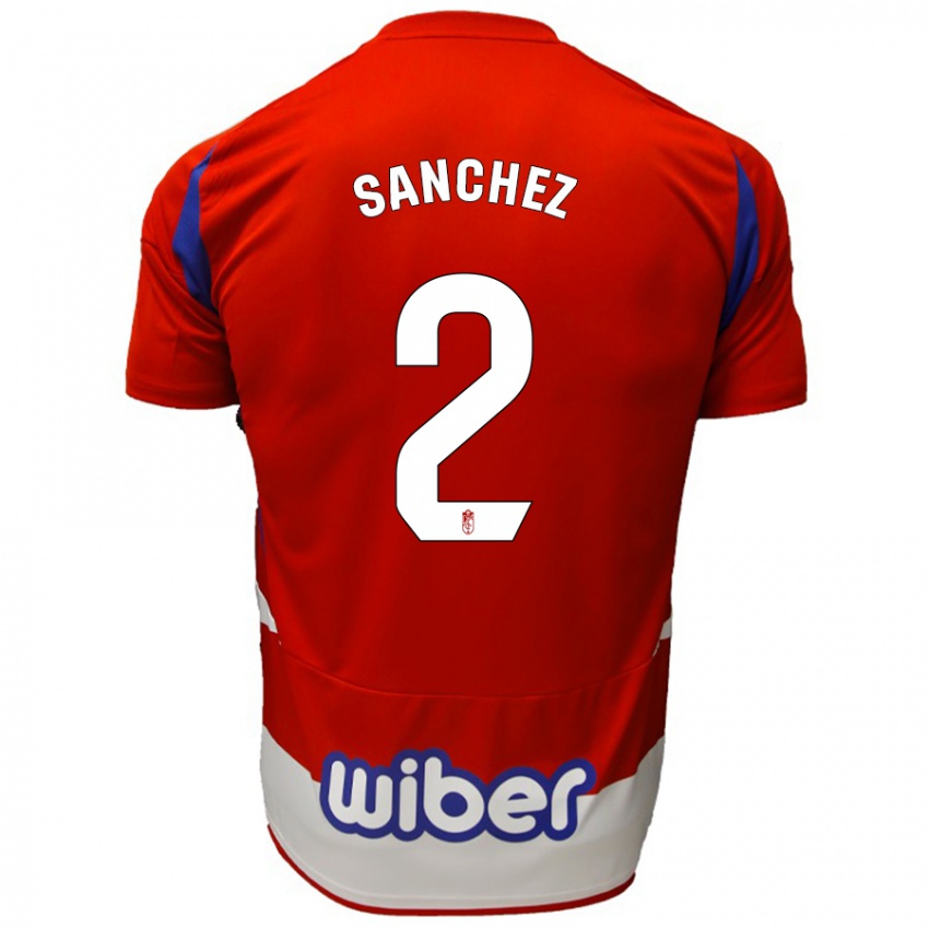 Kinder Rubén Sánchez #2 Rot Weiß Blau Heimtrikot Trikot 2024/25 T-Shirt Österreich