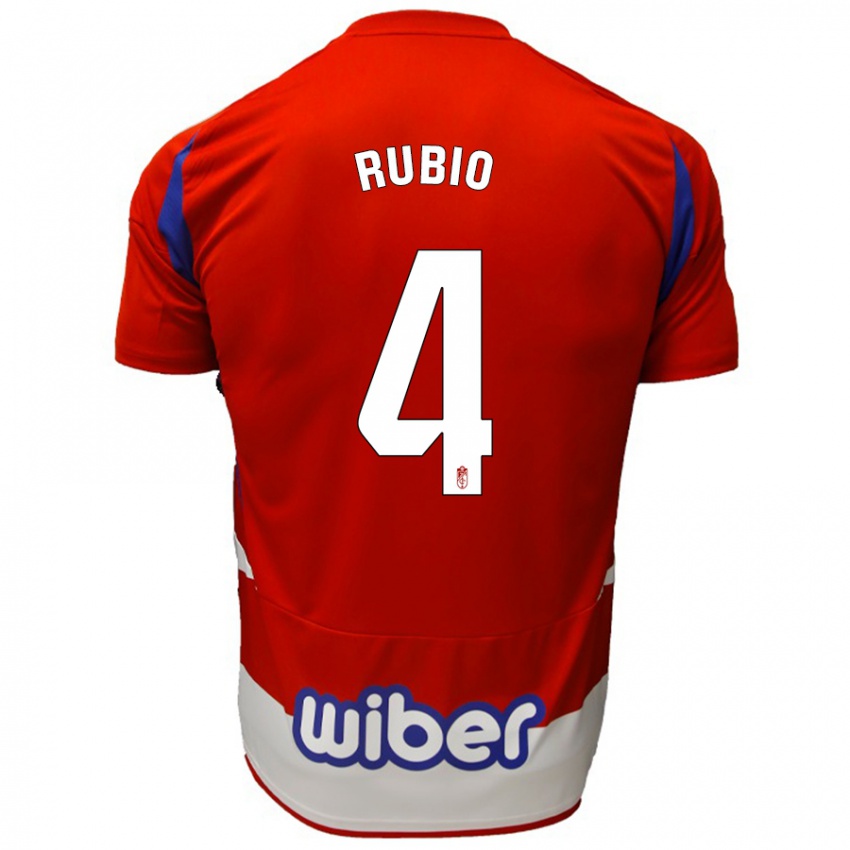 Kinder Miguel Rubio #4 Rot Weiß Blau Heimtrikot Trikot 2024/25 T-Shirt Österreich