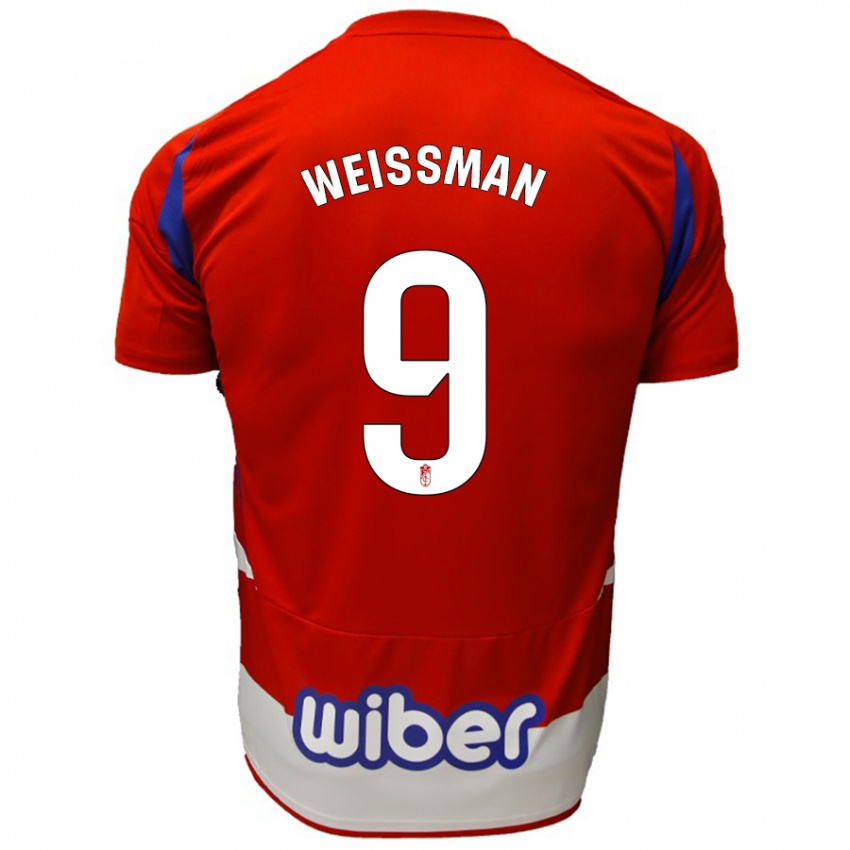 Kinder Shon Weissman #9 Rot Weiß Blau Heimtrikot Trikot 2024/25 T-Shirt Österreich