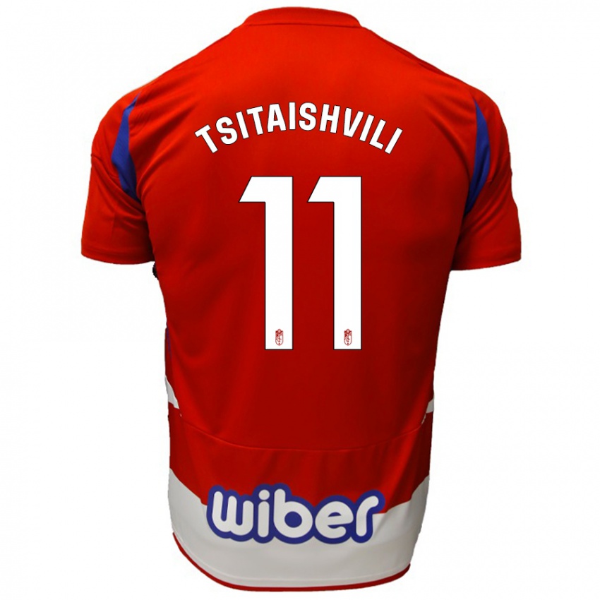 Kinder Georgiy Tsitaishvili #11 Rot Weiß Blau Heimtrikot Trikot 2024/25 T-Shirt Österreich