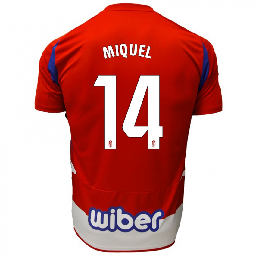 Kinder Ignasi Miquel #14 Rot Weiß Blau Heimtrikot Trikot 2024/25 T-Shirt Österreich