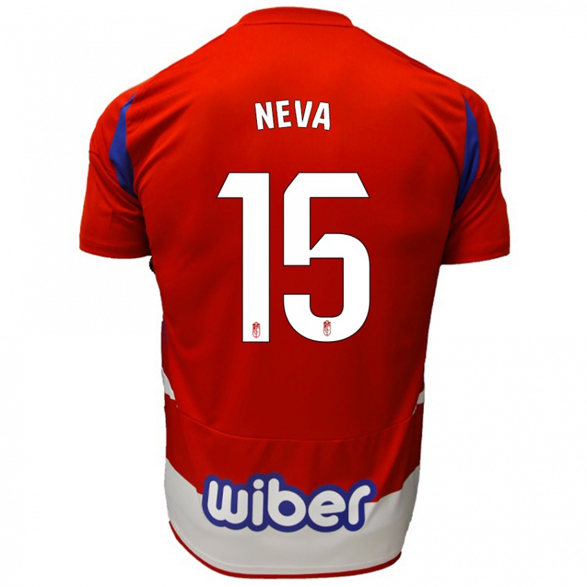 Kinder Carlos Neva #15 Rot Weiß Blau Heimtrikot Trikot 2024/25 T-Shirt Österreich