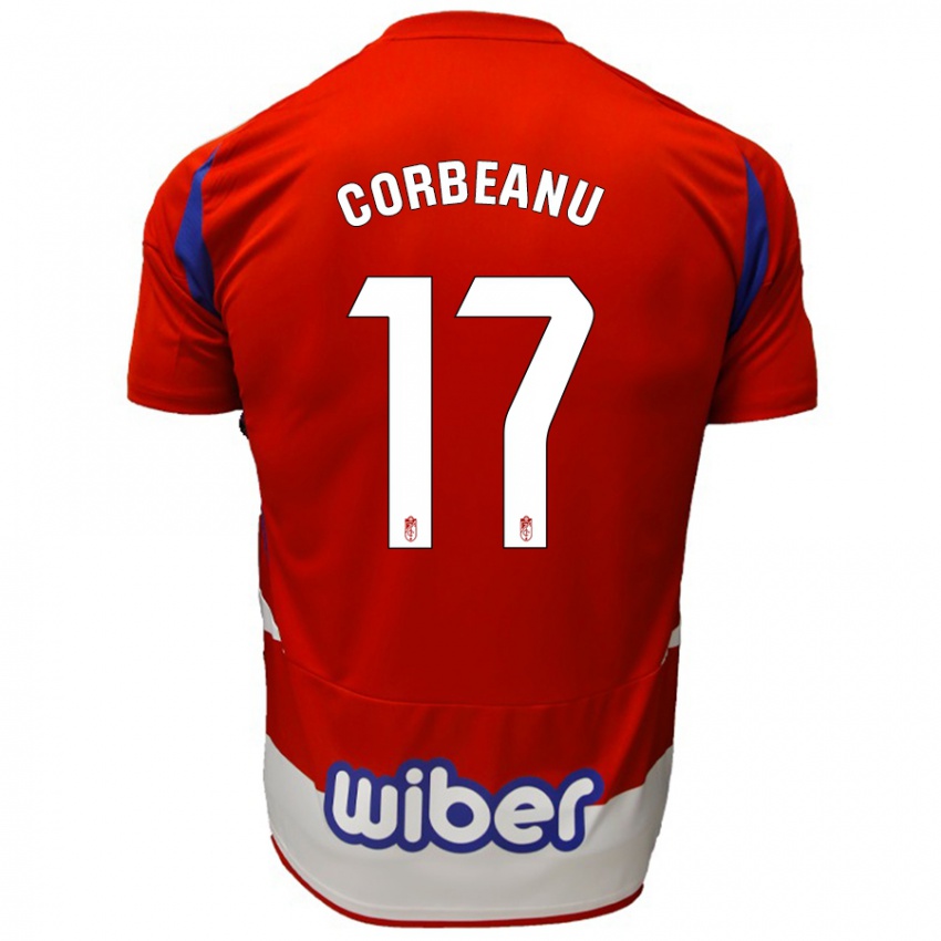 Kinder Theo Corbeanu #17 Rot Weiß Blau Heimtrikot Trikot 2024/25 T-Shirt Österreich