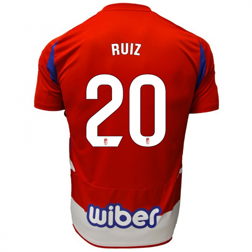 Kinder Sergio Ruiz #20 Rot Weiß Blau Heimtrikot Trikot 2024/25 T-Shirt Österreich