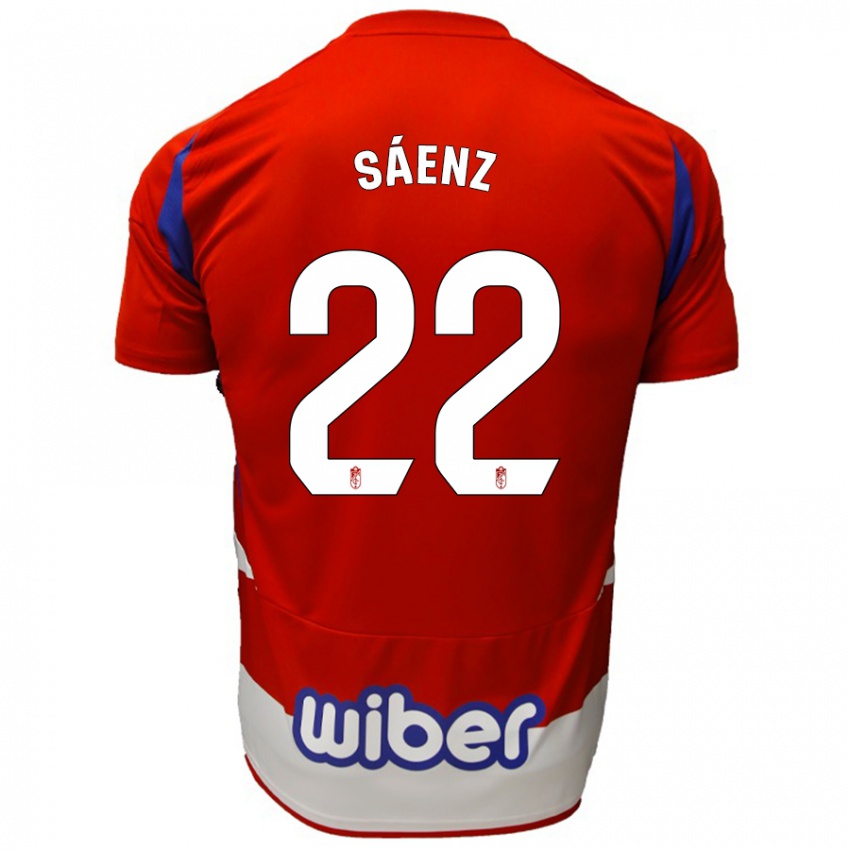 Kinder Pablo Sáenz #22 Rot Weiß Blau Heimtrikot Trikot 2024/25 T-Shirt Österreich