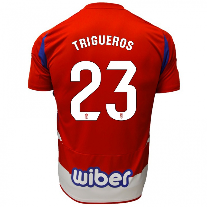 Kinder Manu Trigueros #23 Rot Weiß Blau Heimtrikot Trikot 2024/25 T-Shirt Österreich