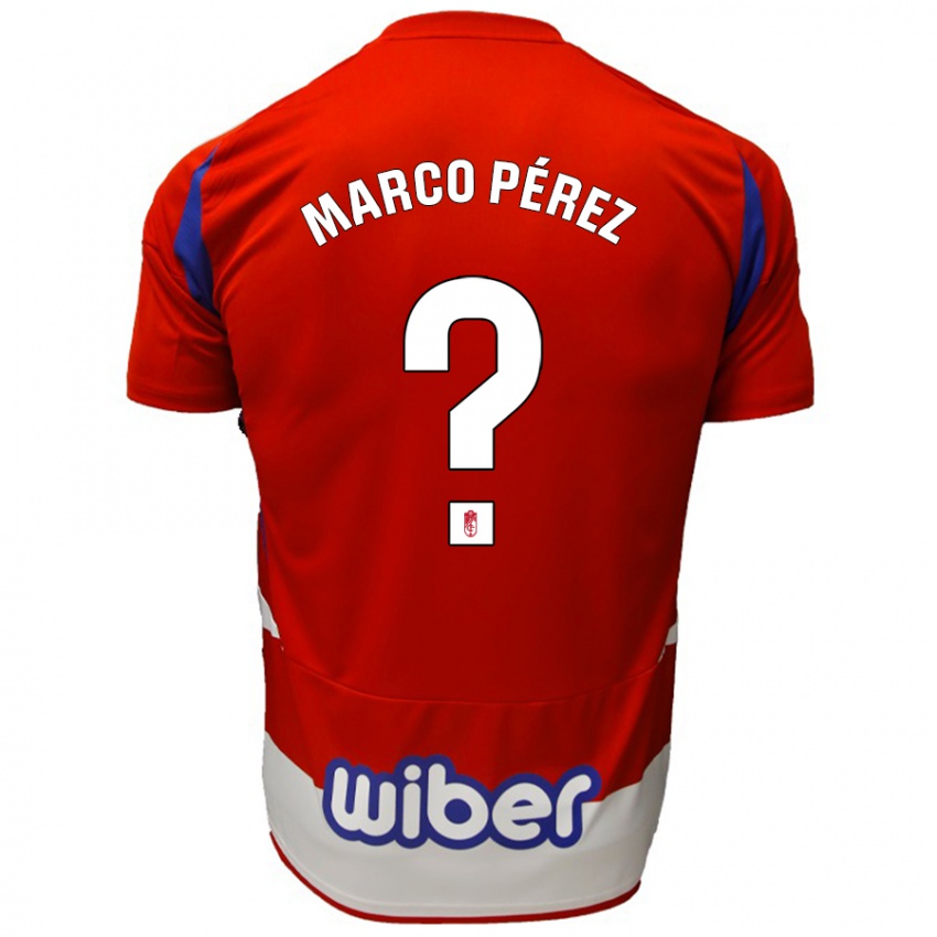 Kinder Marco Pérez #0 Rot Weiß Blau Heimtrikot Trikot 2024/25 T-Shirt Österreich