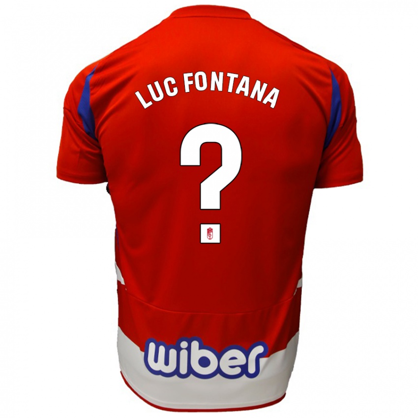 Kinder Jean Luc Fontana #0 Rot Weiß Blau Heimtrikot Trikot 2024/25 T-Shirt Österreich