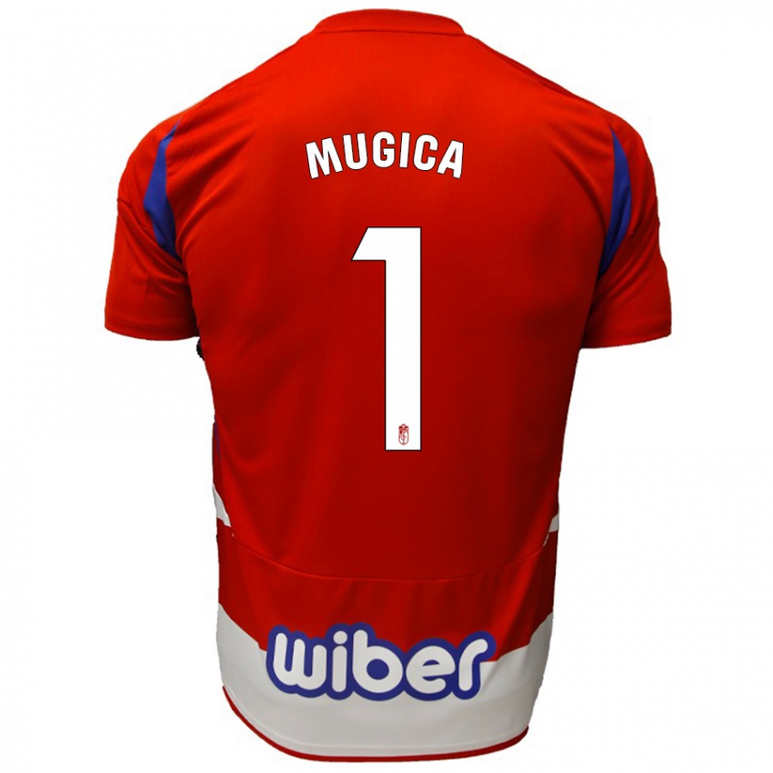 Kinder Juan Múgica #1 Rot Weiß Blau Heimtrikot Trikot 2024/25 T-Shirt Österreich