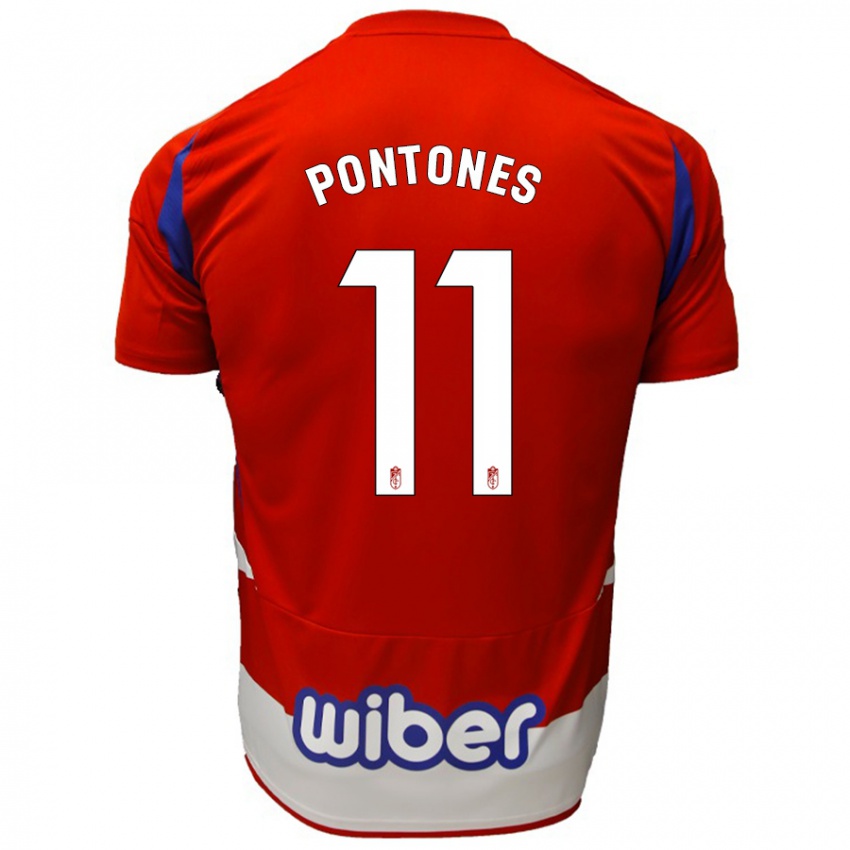 Kinder Juan Carlos Pontones #11 Rot Weiß Blau Heimtrikot Trikot 2024/25 T-Shirt Österreich