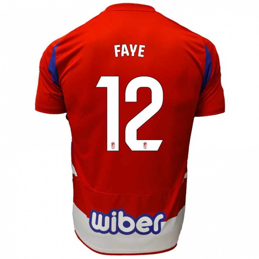 Kinder Serigne Faye #12 Rot Weiß Blau Heimtrikot Trikot 2024/25 T-Shirt Österreich