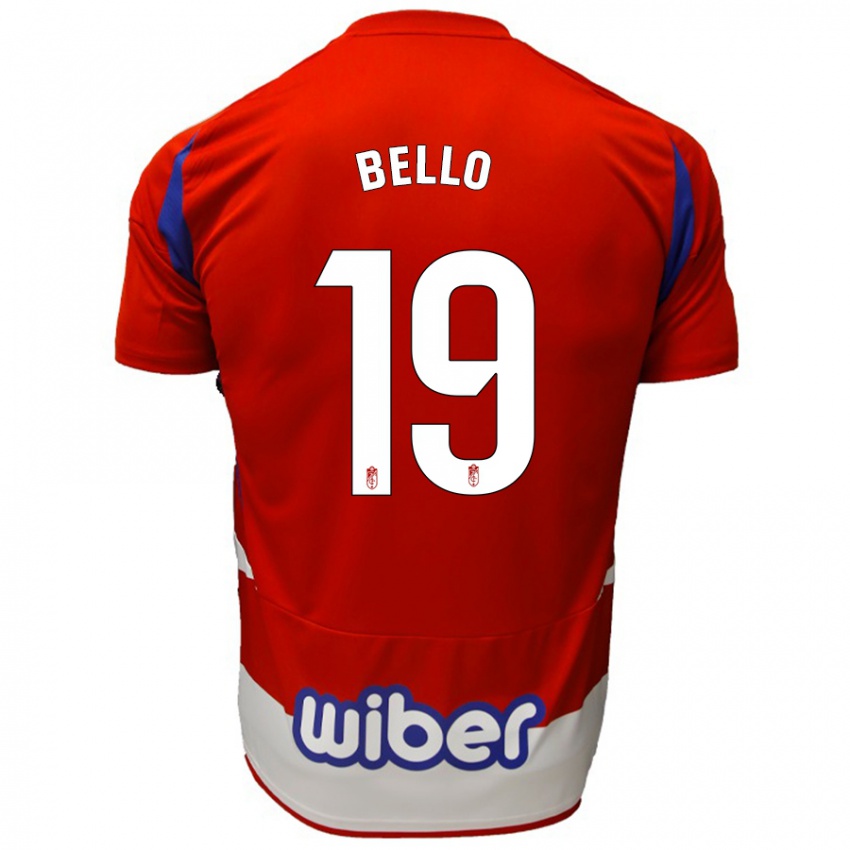 Kinder Eghosa Augustine Bello #19 Rot Weiß Blau Heimtrikot Trikot 2024/25 T-Shirt Österreich