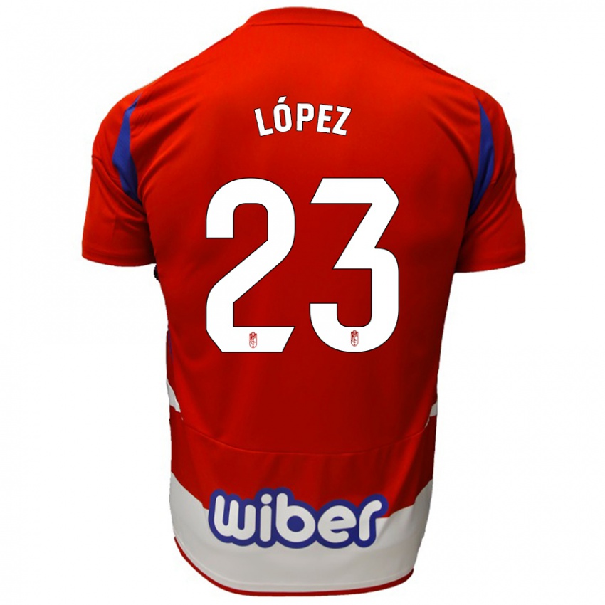 Kinder Diego López #23 Rot Weiß Blau Heimtrikot Trikot 2024/25 T-Shirt Österreich