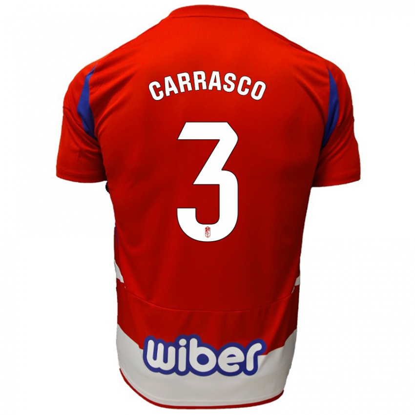 Kinder Marta Carrasco #3 Rot Weiß Blau Heimtrikot Trikot 2024/25 T-Shirt Österreich