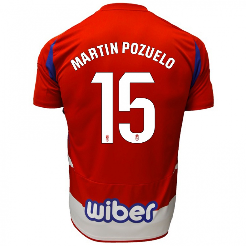 Kinder Esther Martin-Pozuelo #15 Rot Weiß Blau Heimtrikot Trikot 2024/25 T-Shirt Österreich