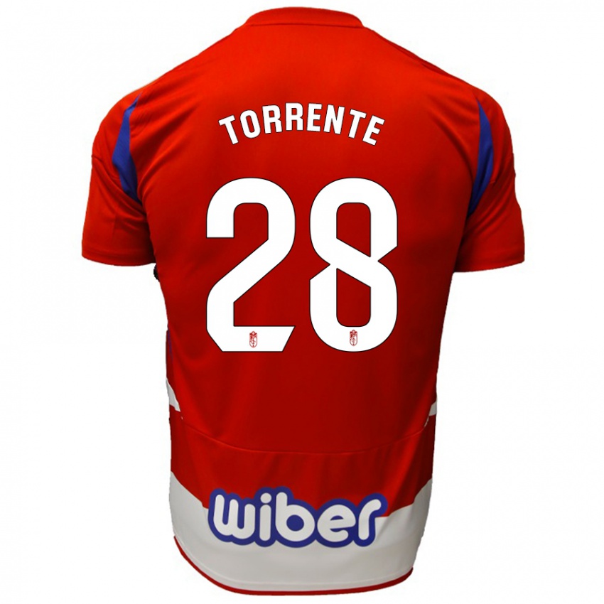 Kinder Raúl Torrente #28 Rot Weiß Blau Heimtrikot Trikot 2024/25 T-Shirt Österreich