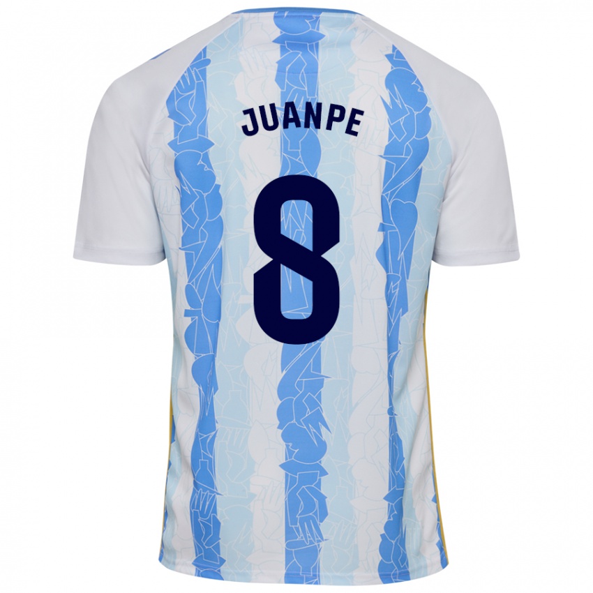 Kinder Juanpe #8 Weiß Blau Heimtrikot Trikot 2024/25 T-Shirt Österreich