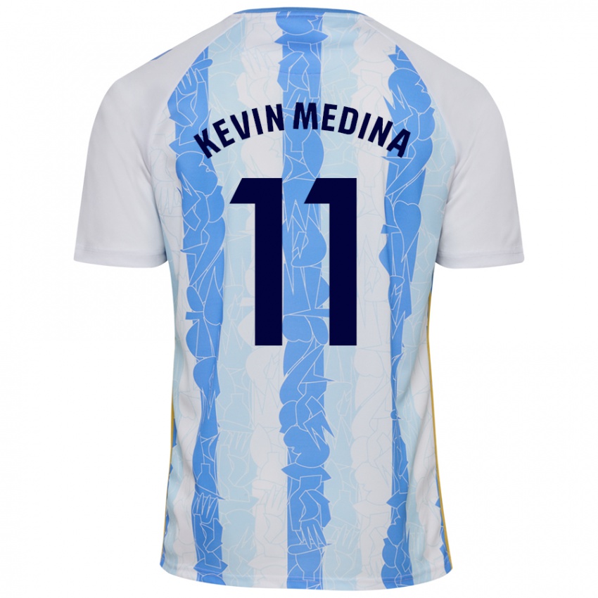 Kinder Kevin Medina #11 Weiß Blau Heimtrikot Trikot 2024/25 T-Shirt Österreich