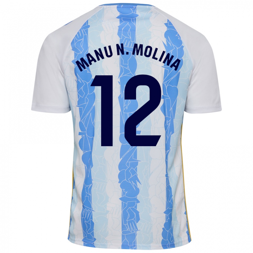 Kinder Manu Molina #12 Weiß Blau Heimtrikot Trikot 2024/25 T-Shirt Österreich