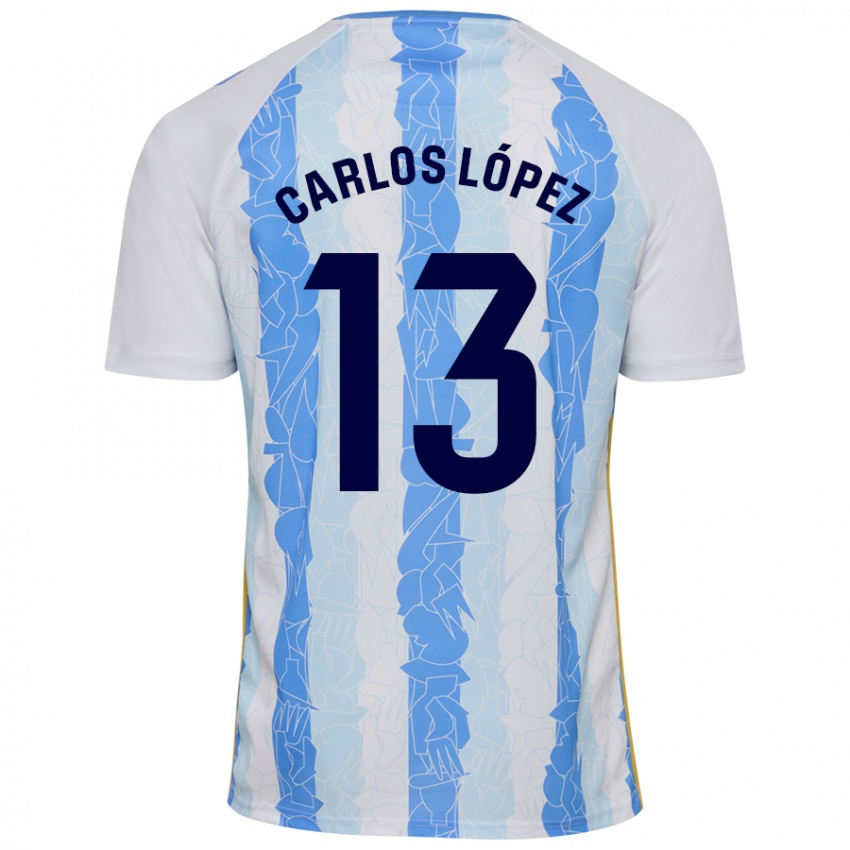 Kinder Carlos López #13 Weiß Blau Heimtrikot Trikot 2024/25 T-Shirt Österreich