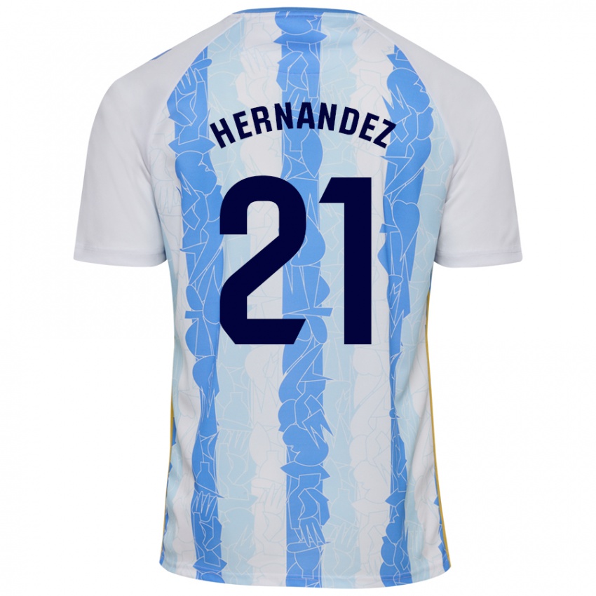 Kinder Juan Hernández #21 Weiß Blau Heimtrikot Trikot 2024/25 T-Shirt Österreich