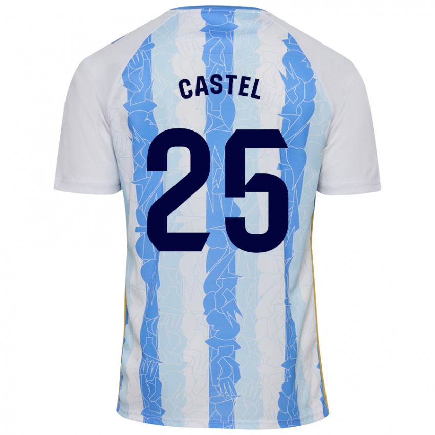 Kinder Sergio Castel #25 Weiß Blau Heimtrikot Trikot 2024/25 T-Shirt Österreich