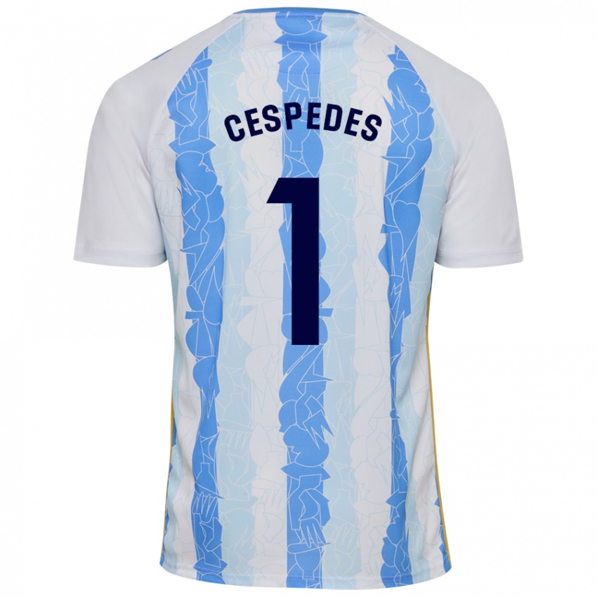 Kinder Andrés Céspedes #1 Weiß Blau Heimtrikot Trikot 2024/25 T-Shirt Österreich