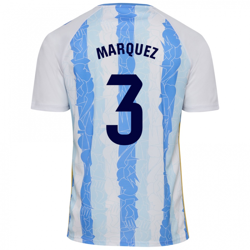 Kinder David Márquez #3 Weiß Blau Heimtrikot Trikot 2024/25 T-Shirt Österreich