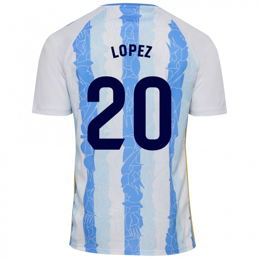 Kinder Adri López #20 Weiß Blau Heimtrikot Trikot 2024/25 T-Shirt Österreich