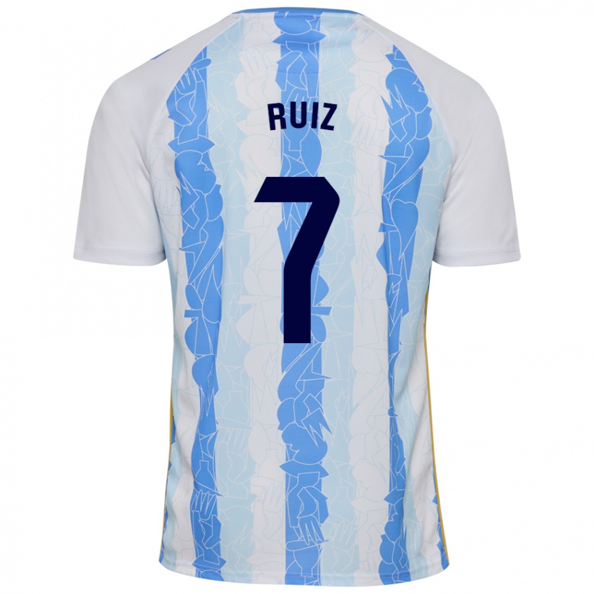 Kinder María Ruiz #7 Weiß Blau Heimtrikot Trikot 2024/25 T-Shirt Österreich