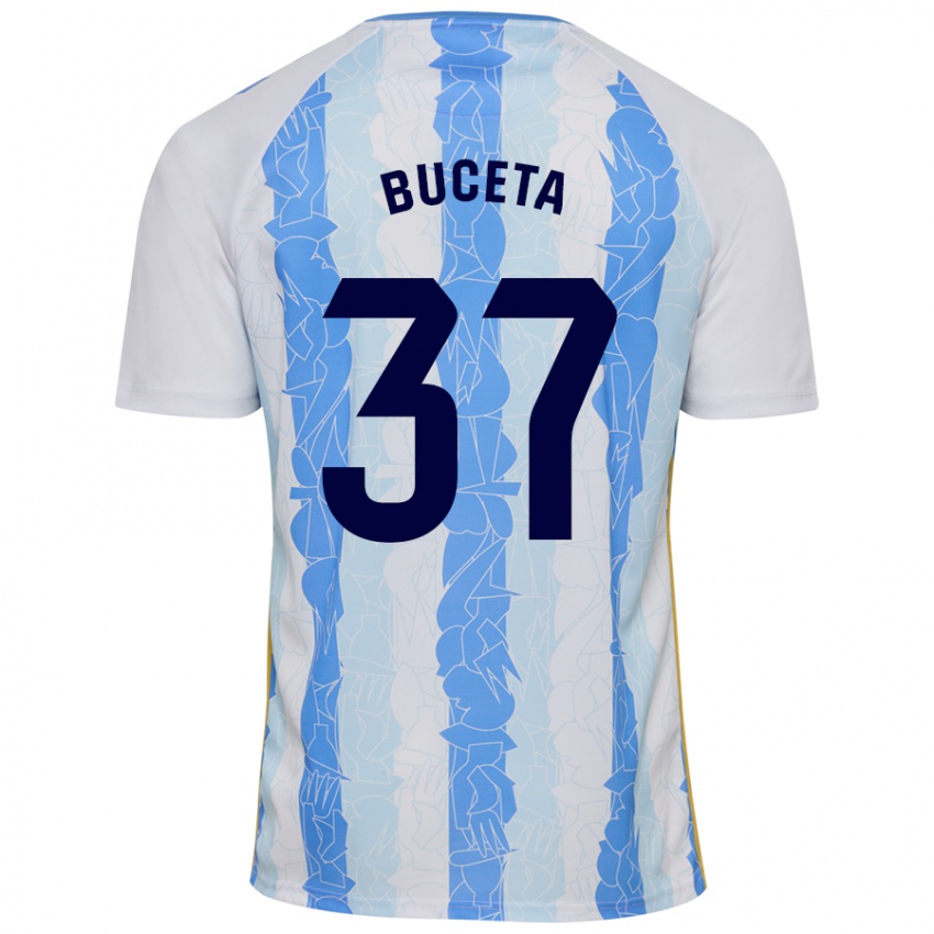 Kinder Ana Buceta #37 Weiß Blau Heimtrikot Trikot 2024/25 T-Shirt Österreich