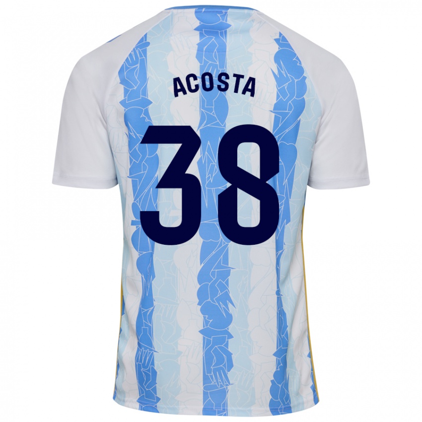 Kinder Judith Acosta #38 Weiß Blau Heimtrikot Trikot 2024/25 T-Shirt Österreich